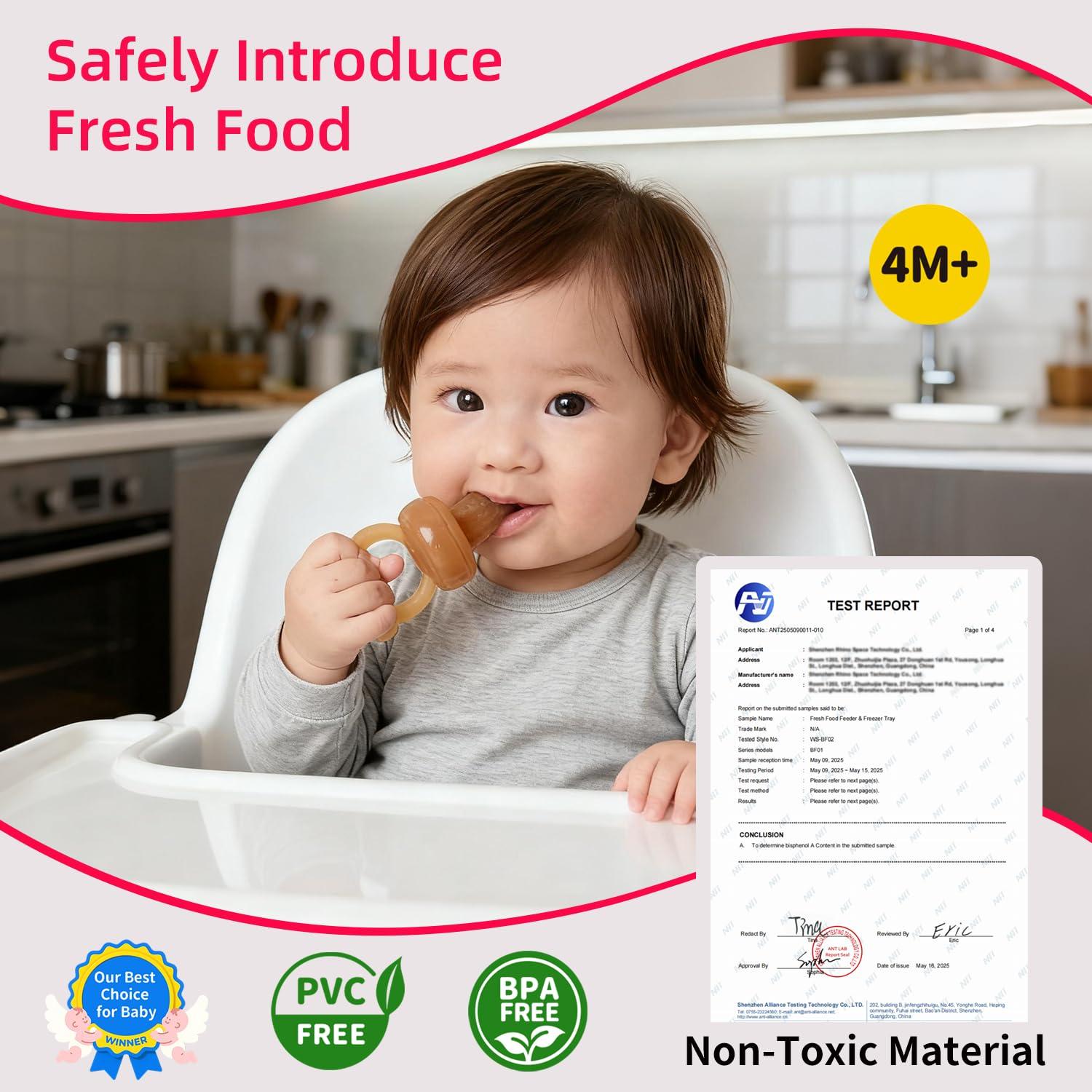 Alimentador de Frutas para Bebés Wishbird BF - Silicona BPA Free