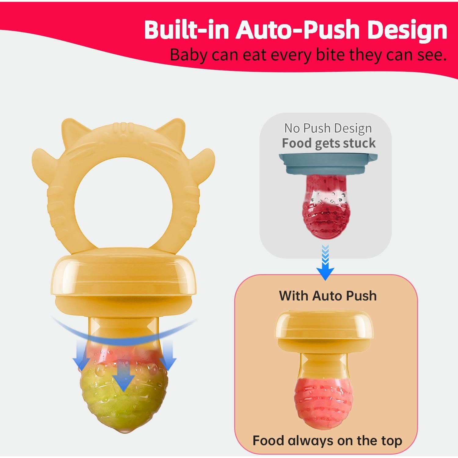 Alimentador de Frutas para Bebés Wishbird BF - Silicona BPA Free