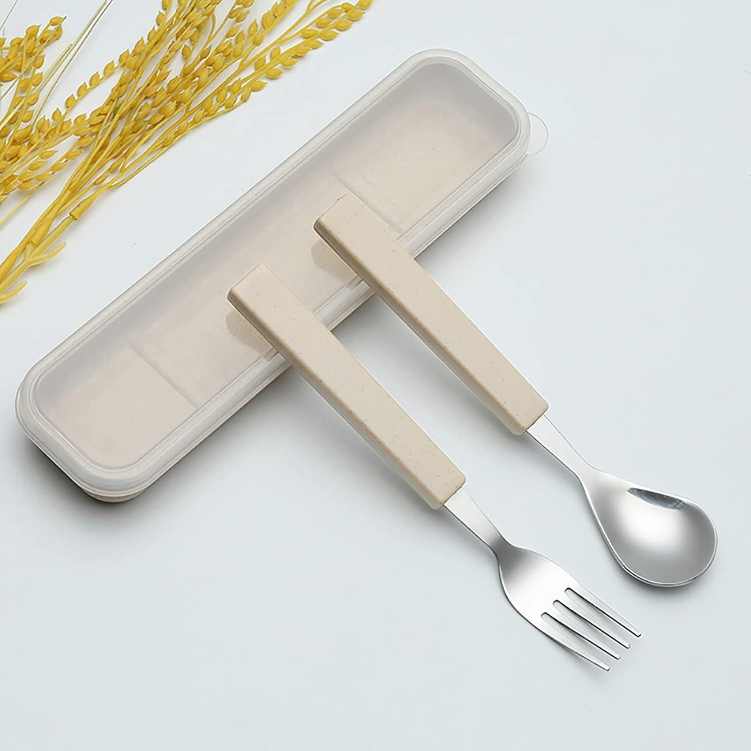 Juego de Cubiertos para Niños VANRA 2 Piezas Acero Inoxidable