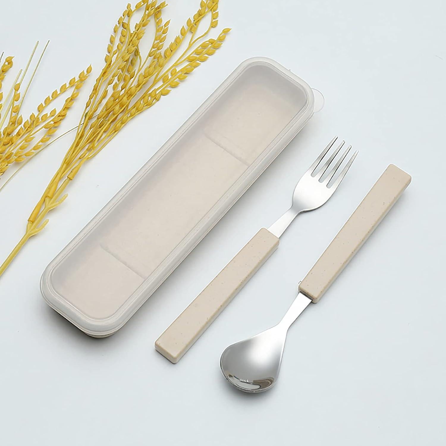 Juego de Cubiertos para Niños VANRA 2 Piezas Acero Inoxidable