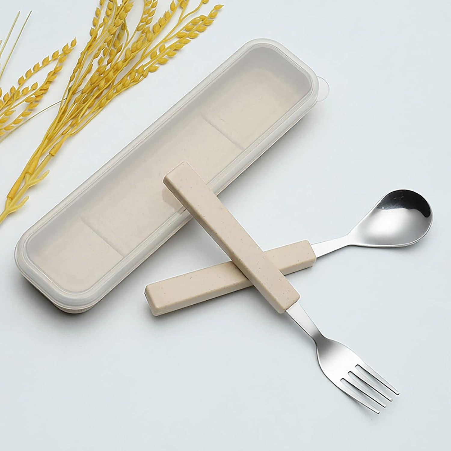 Juego de Cubiertos para Niños VANRA 2 Piezas Acero Inoxidable