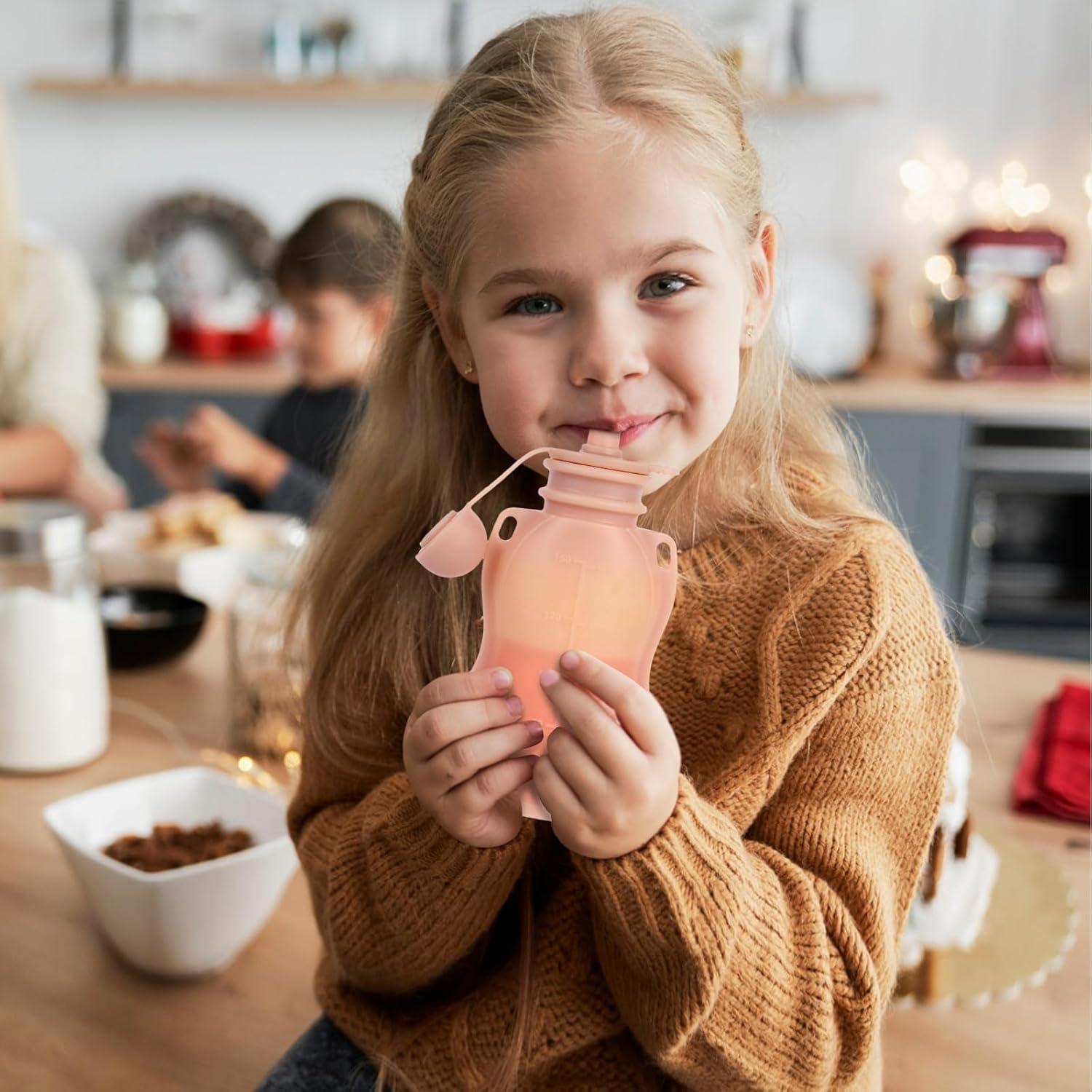 Bolsas de Comida Reutilizables para Bebés Silicona 148 ml - 4 Pzas