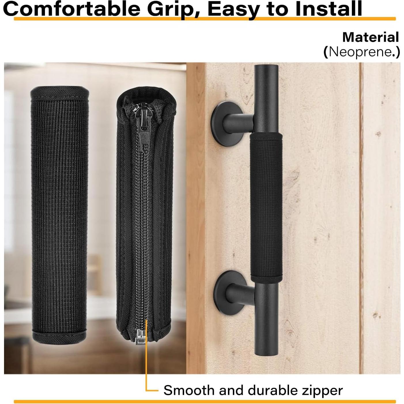 Funda de Manija de Puerta de Granero Aucuqu - Neopreno Negro