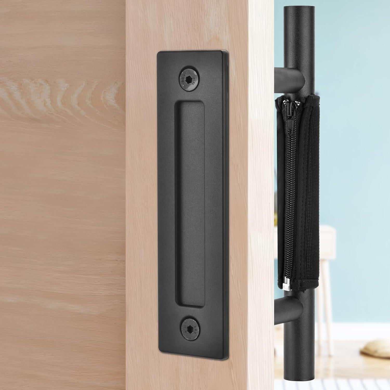 Funda de Manija de Puerta de Granero Aucuqu - Neopreno Negro