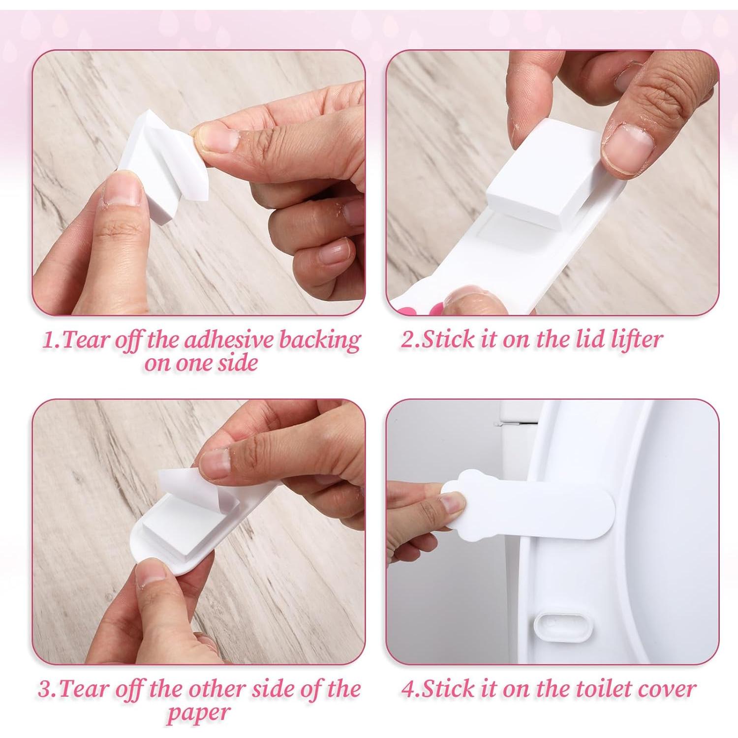 Elevador de Tapa de Inodoro Qulkws 2 Pcs Blanco Plástico