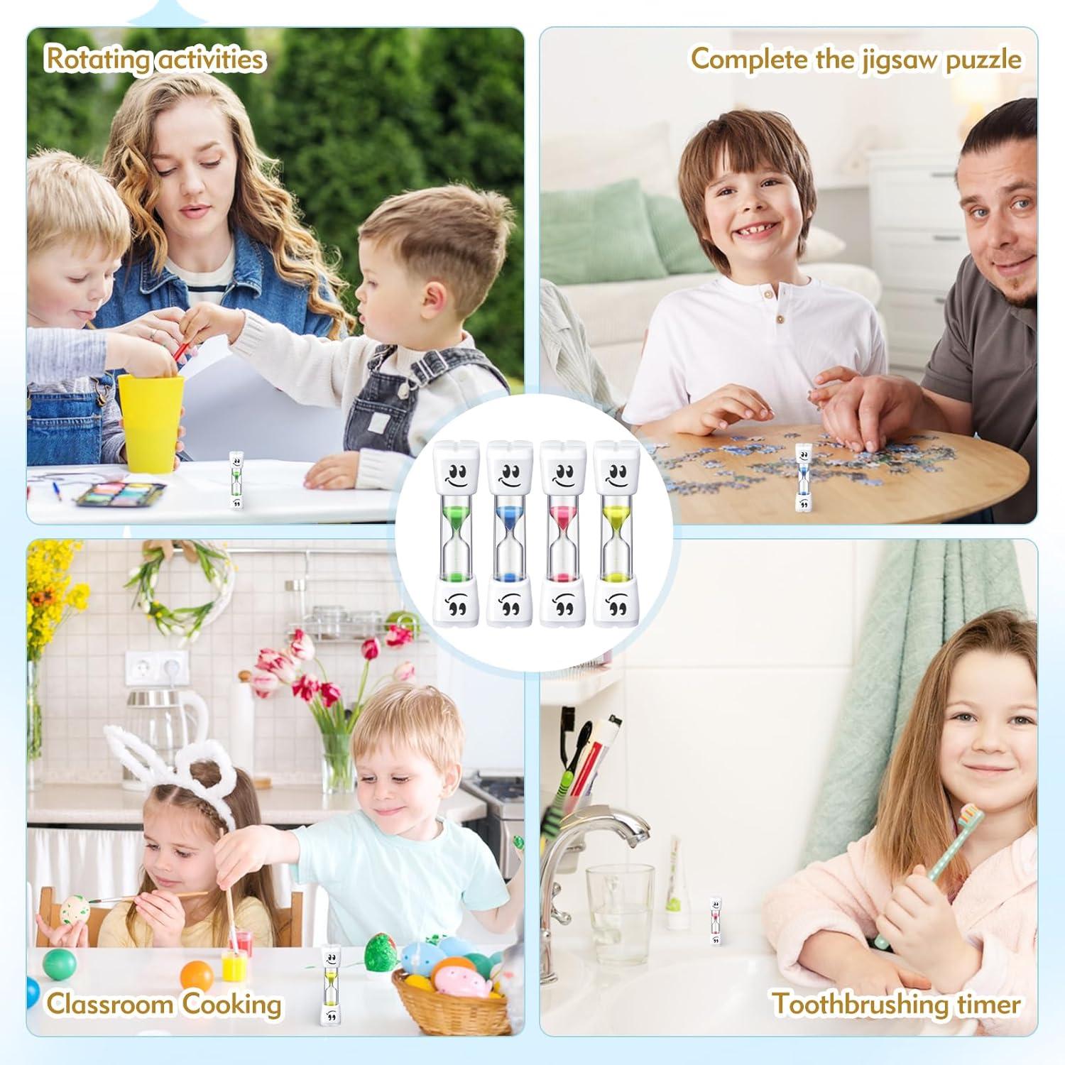 Temporizador de Arena para Niños CNKNO 2 Minutos 4 Piezas