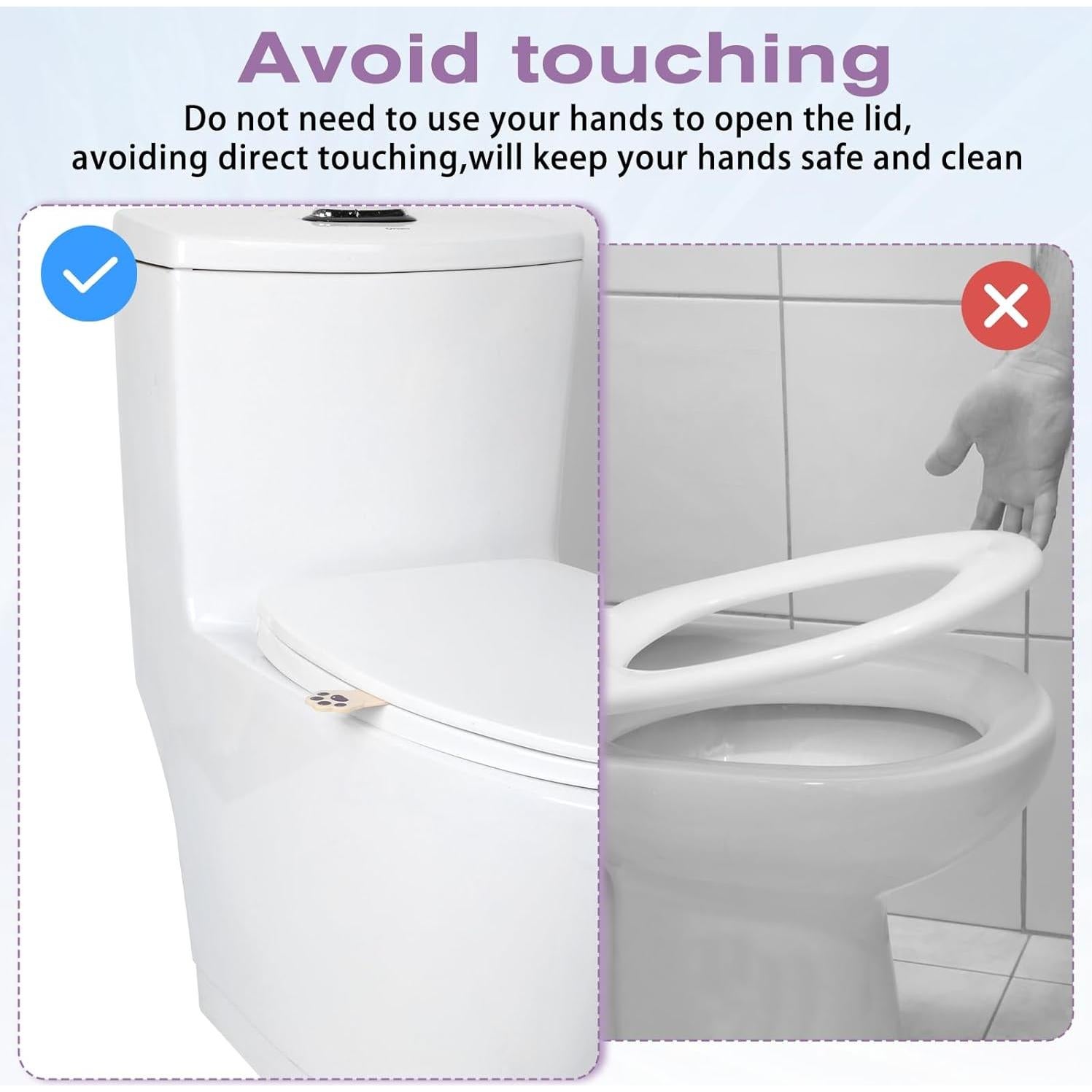 6 Elevadores de Tapa de Inodoro Patita de Gato Hpmjz Autoadhesivos