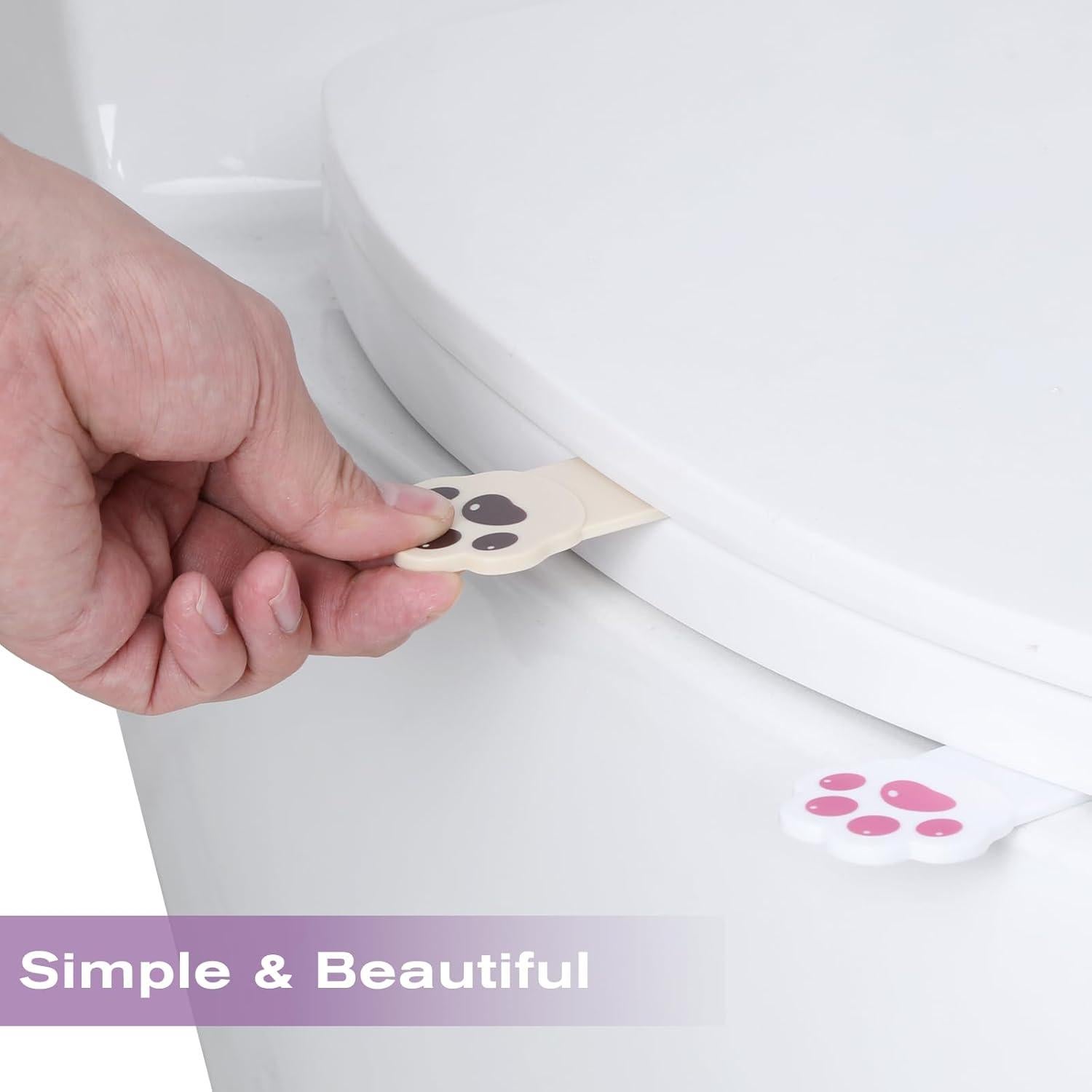 6 Elevadores de Tapa de Inodoro Patita de Gato Hpmjz Autoadhesivos