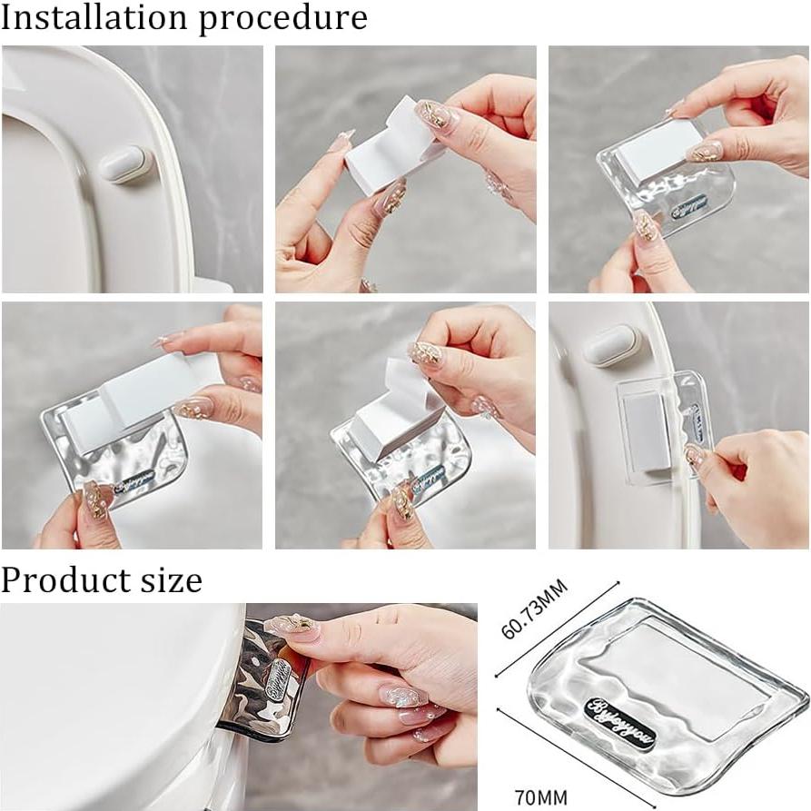 4 Mangos Elevadores de Asiento de Inodoro Comidox Transparentes