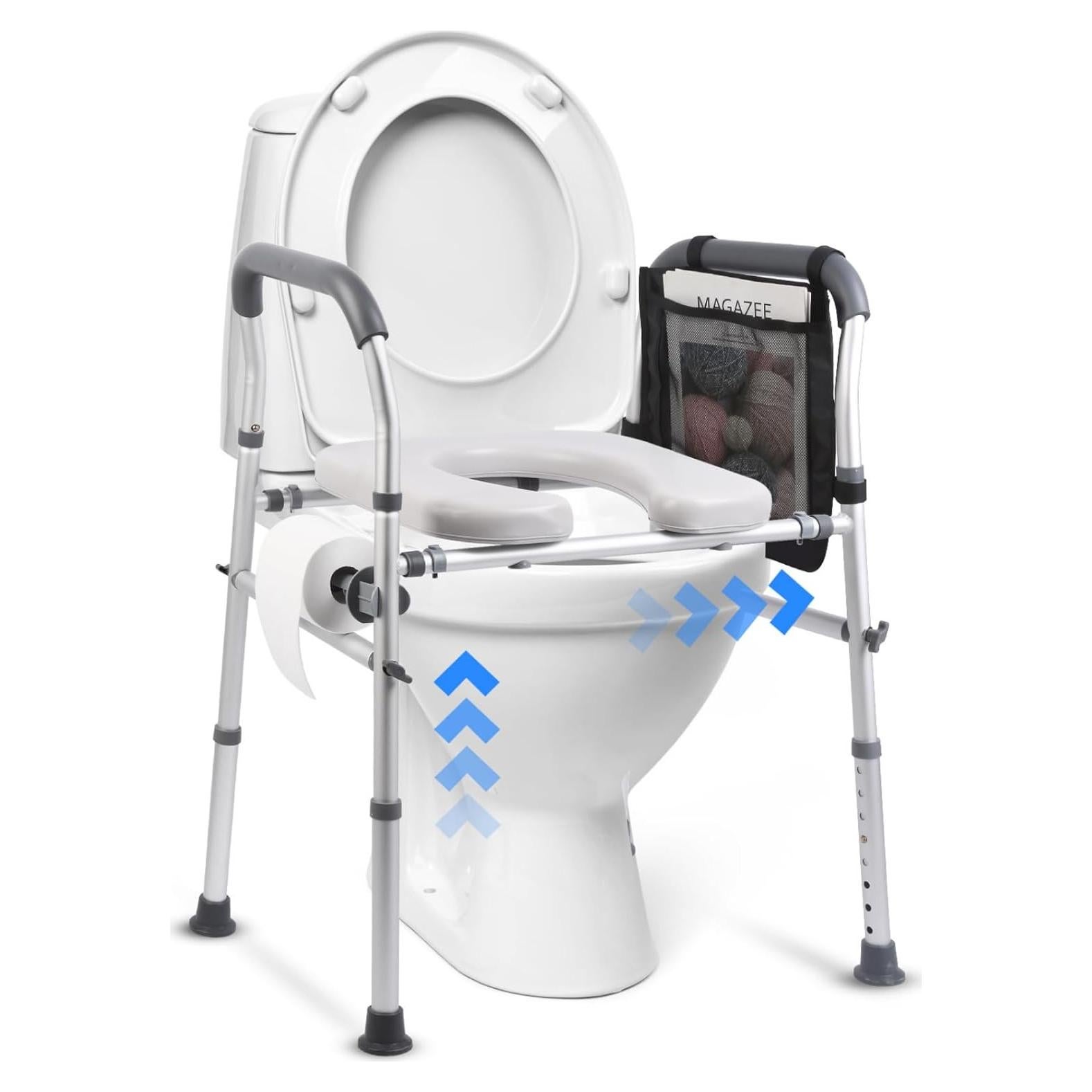 Asiento Elevado para Inodoro CIVJET Ajustable 400lb con Manijas