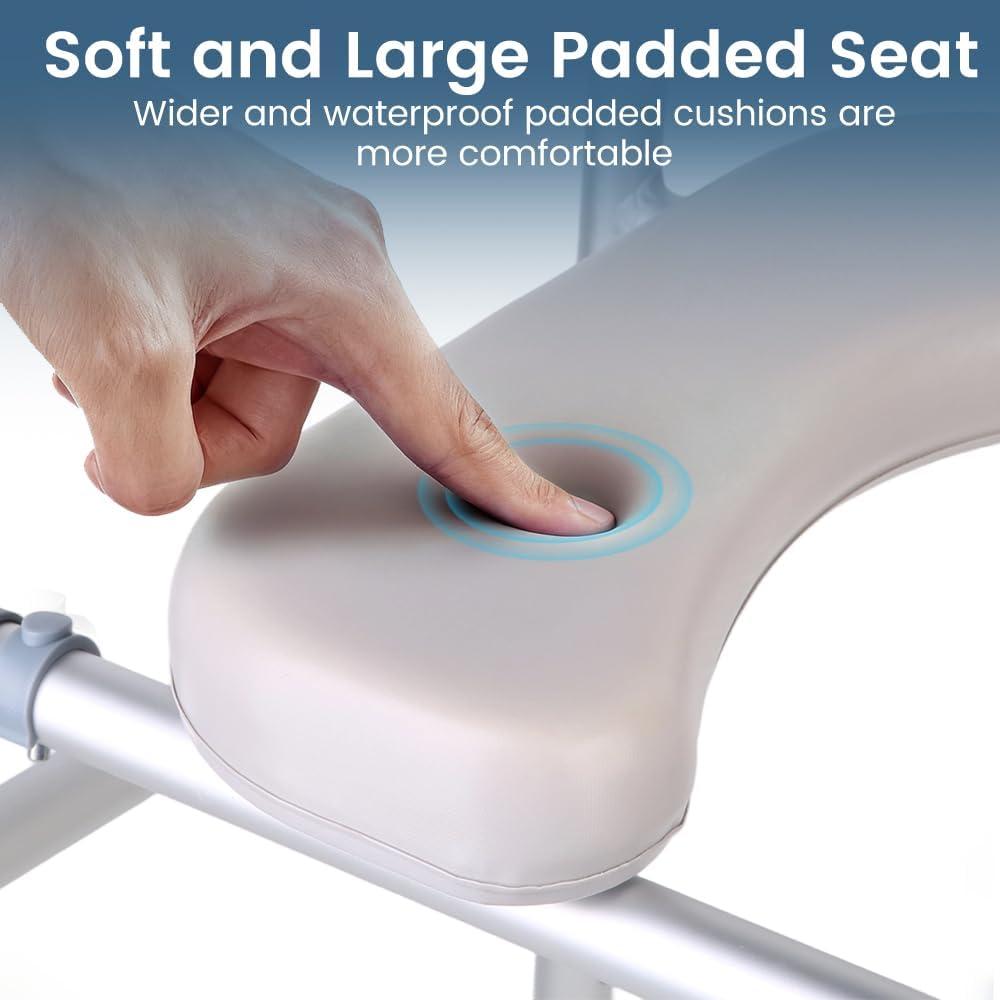 Asiento Elevado para Inodoro CIVJET Ajustable 400lb con Manijas