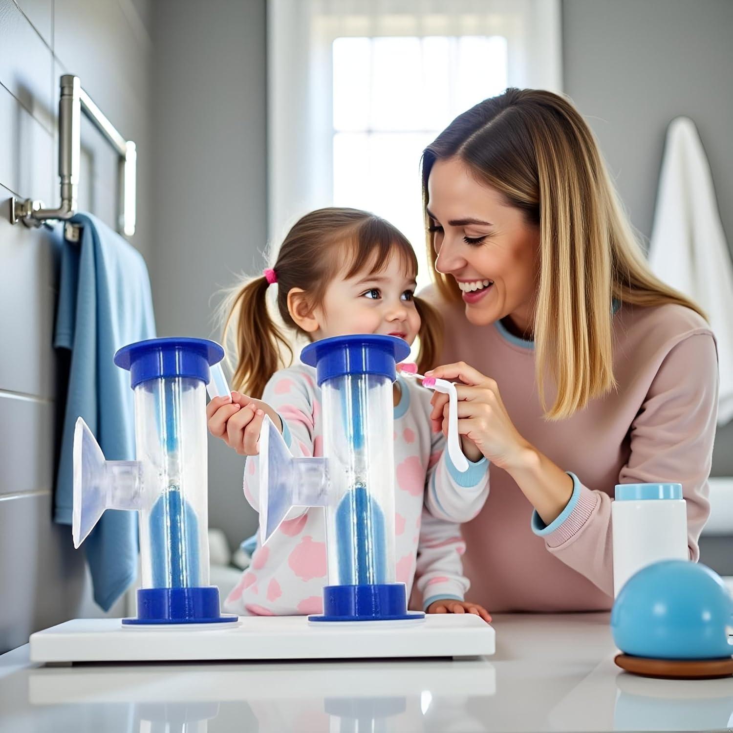 Temporizador de Cepillo de Dientes Cauaoa 2 Pcs Azul 2 Minutos