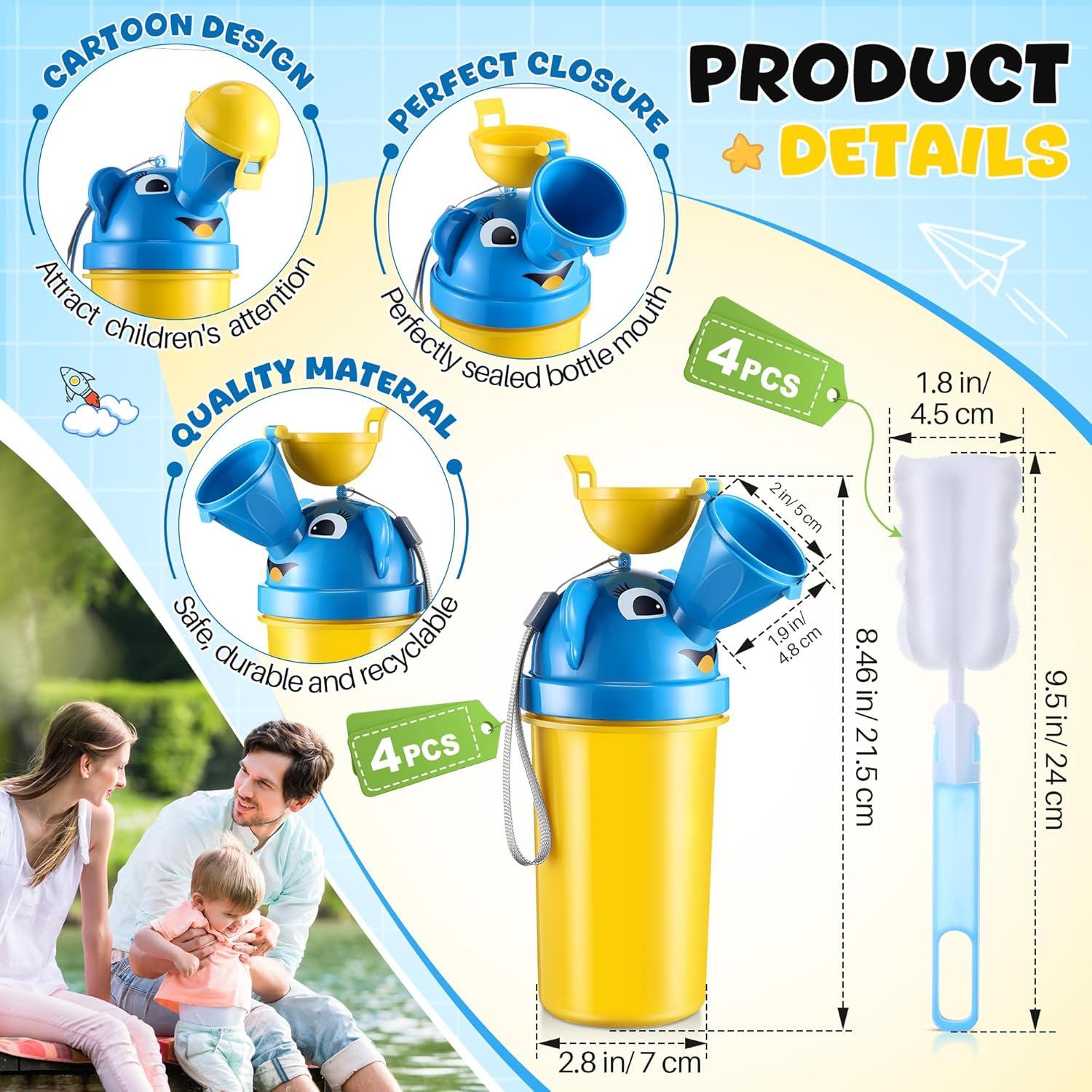 Saillong Orinal Portátil para Niños - 4 Pack a Prueba de Fugas