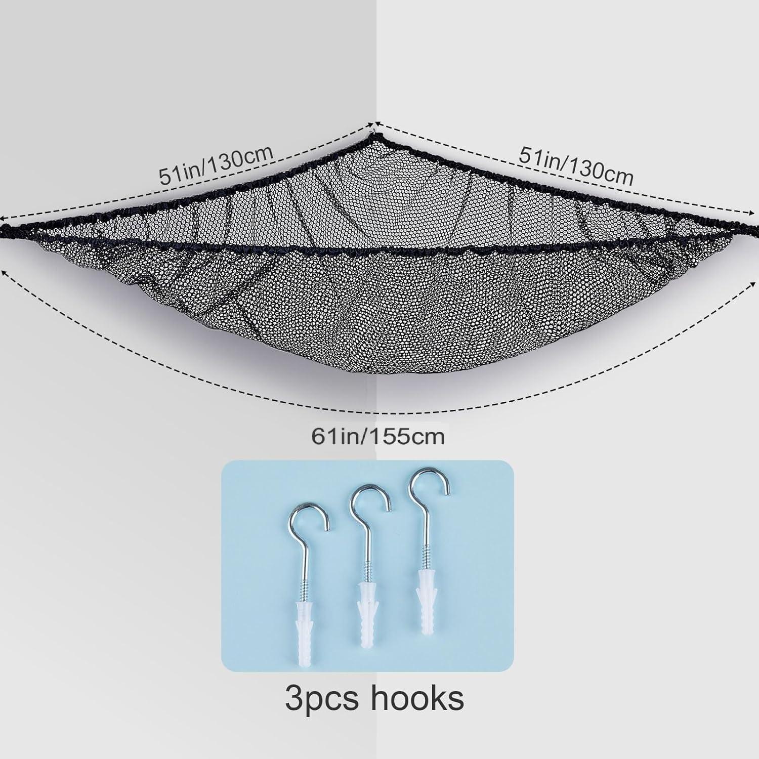 Organizador de Juguetes FIOBEE Hamaca Triangular Negro 129.5 cm