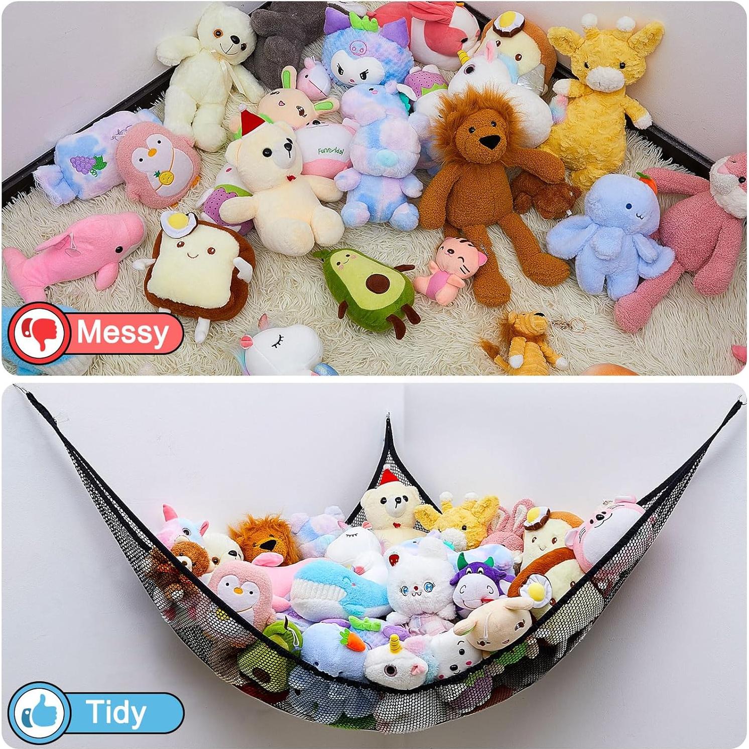 Organizador de Juguetes FIOBEE Hamaca Triangular Negro 129.5 cm