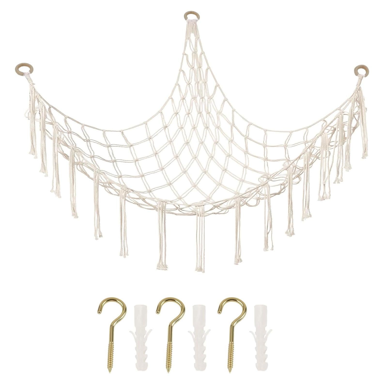 Hamaca de Almacenamiento Grande YONSEN Beige para Peluches