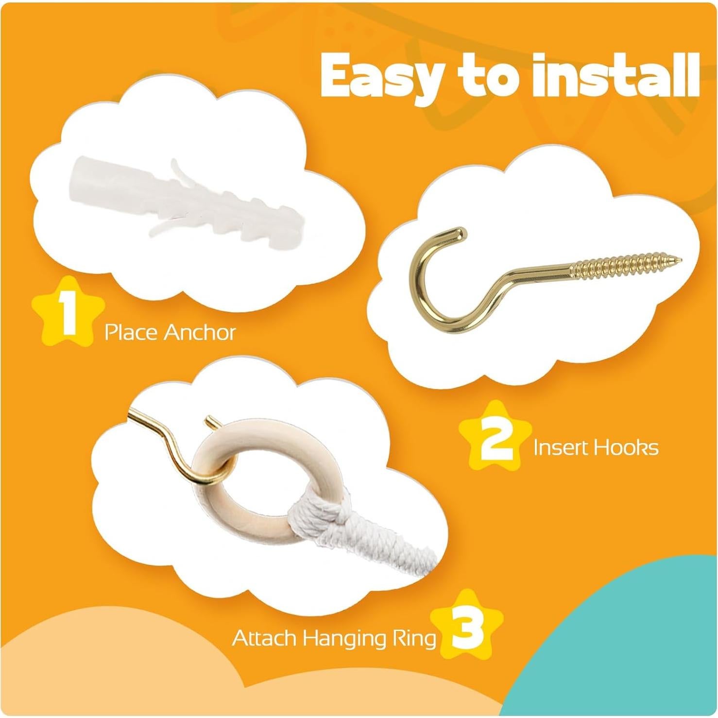 Hamaca de Almacenamiento Grande YONSEN Beige para Peluches