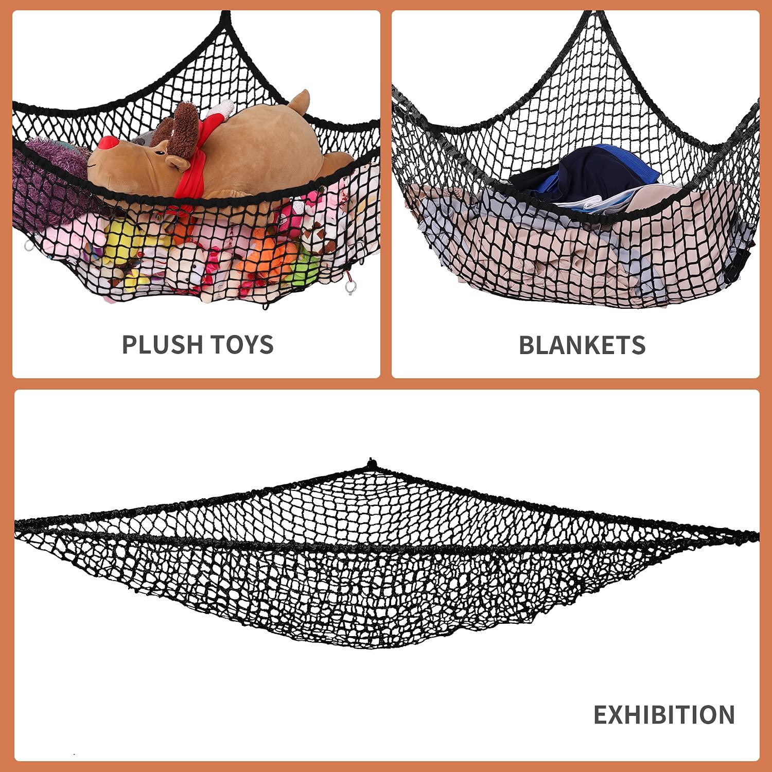 Hamaca de Animales de Peluche LXUNYI 213 cm Organizador Negro