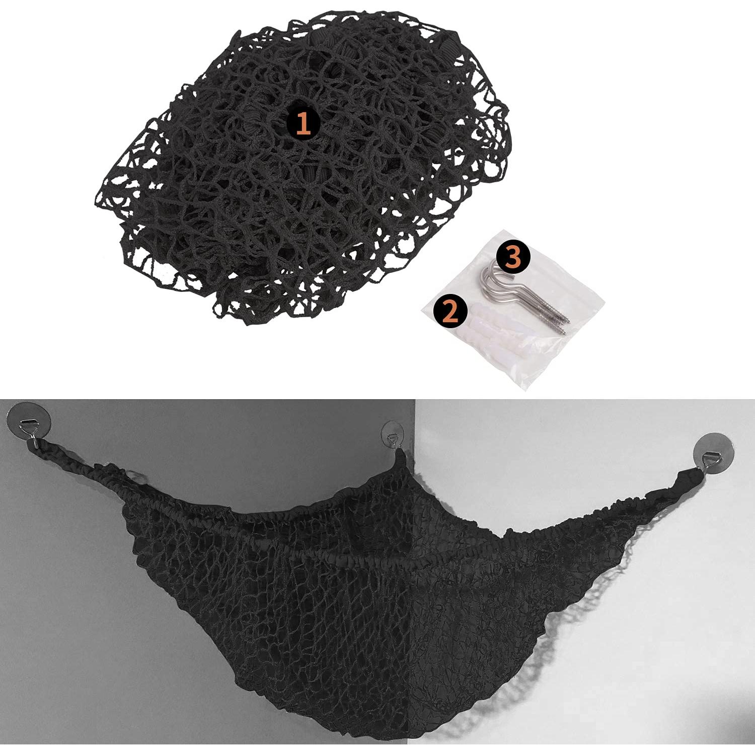 Hamaca de Animales de Peluche LXUNYI 213 cm Organizador Negro