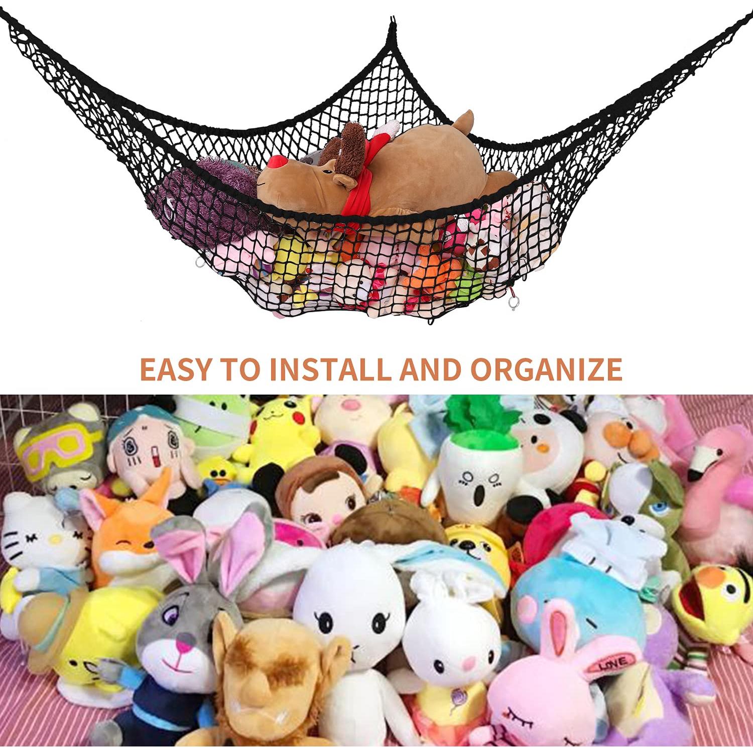 Hamaca de Animales de Peluche LXUNYI 213 cm Organizador Negro