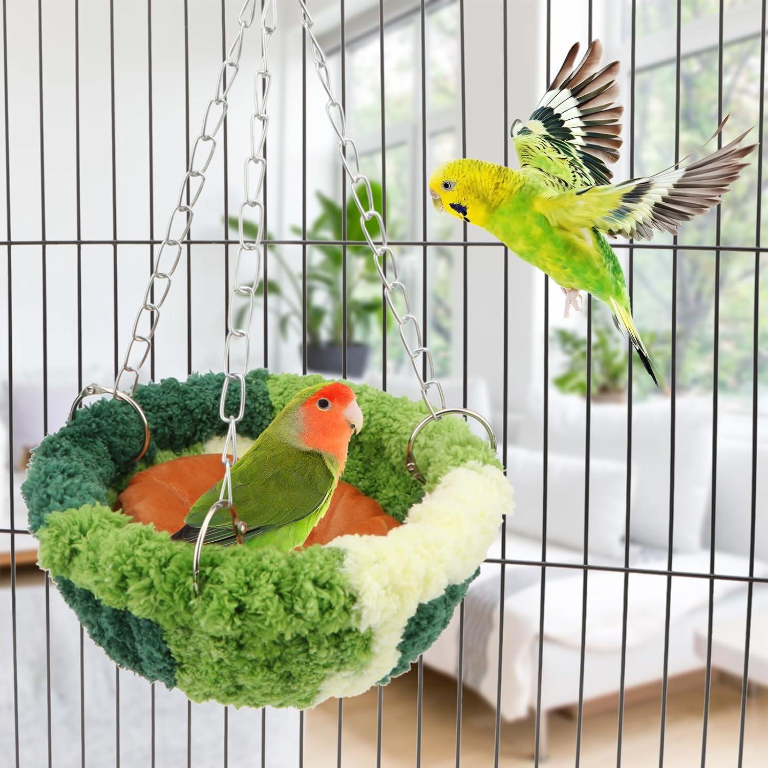 Cama Nido Colgante para Aves Wontee Verde 16 cm