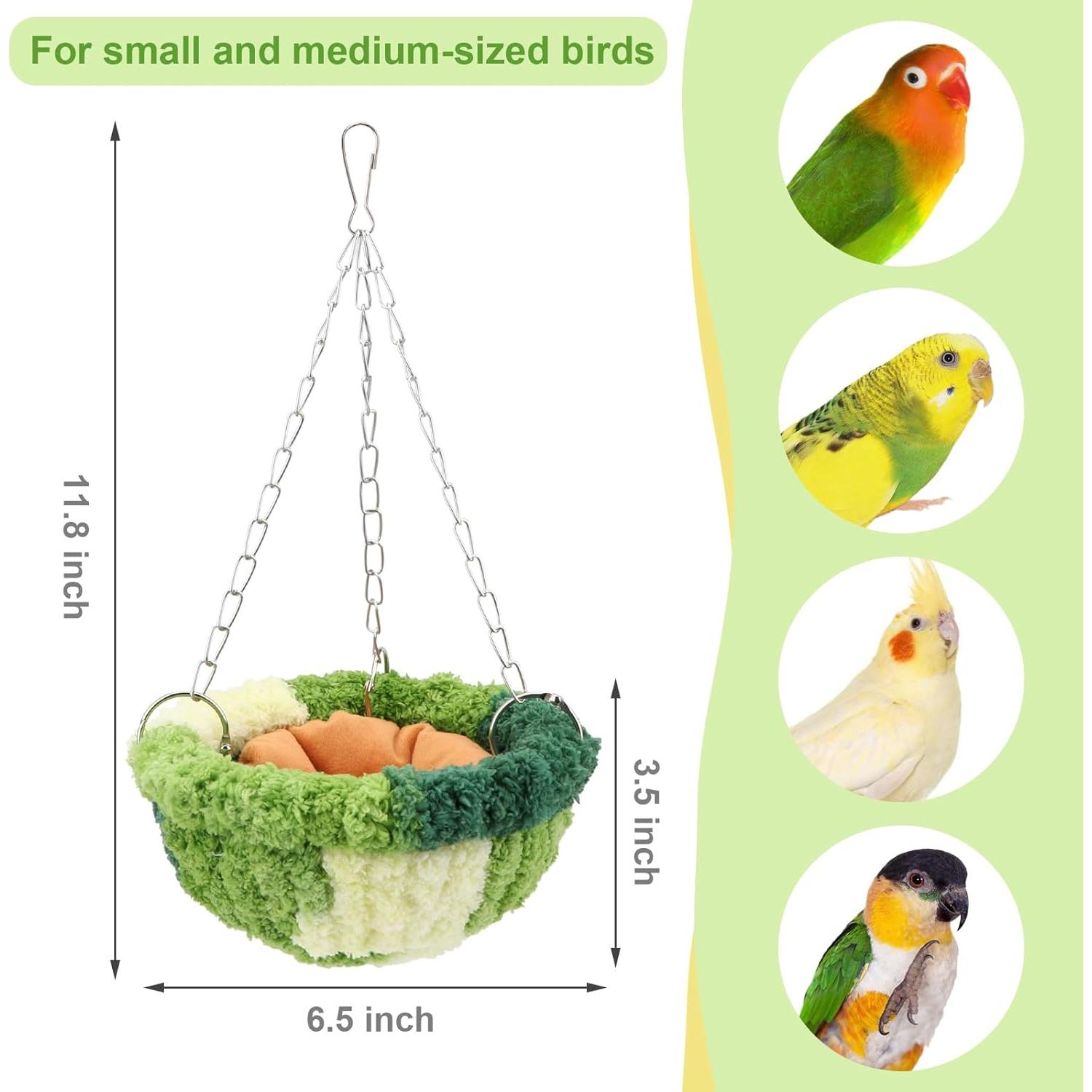 Cama Nido Colgante para Aves Wontee Verde 16 cm