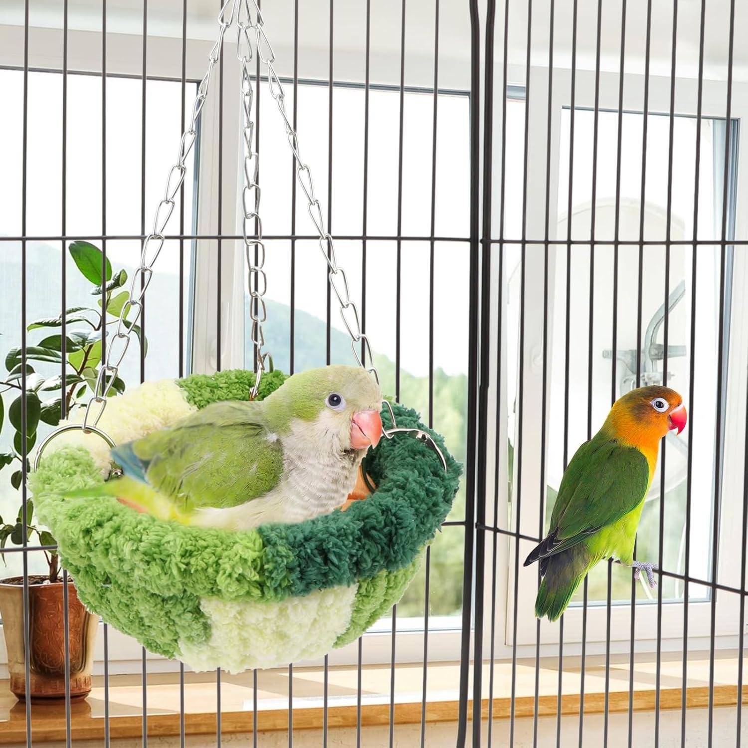 Cama Nido Colgante para Aves Wontee Verde 16 cm