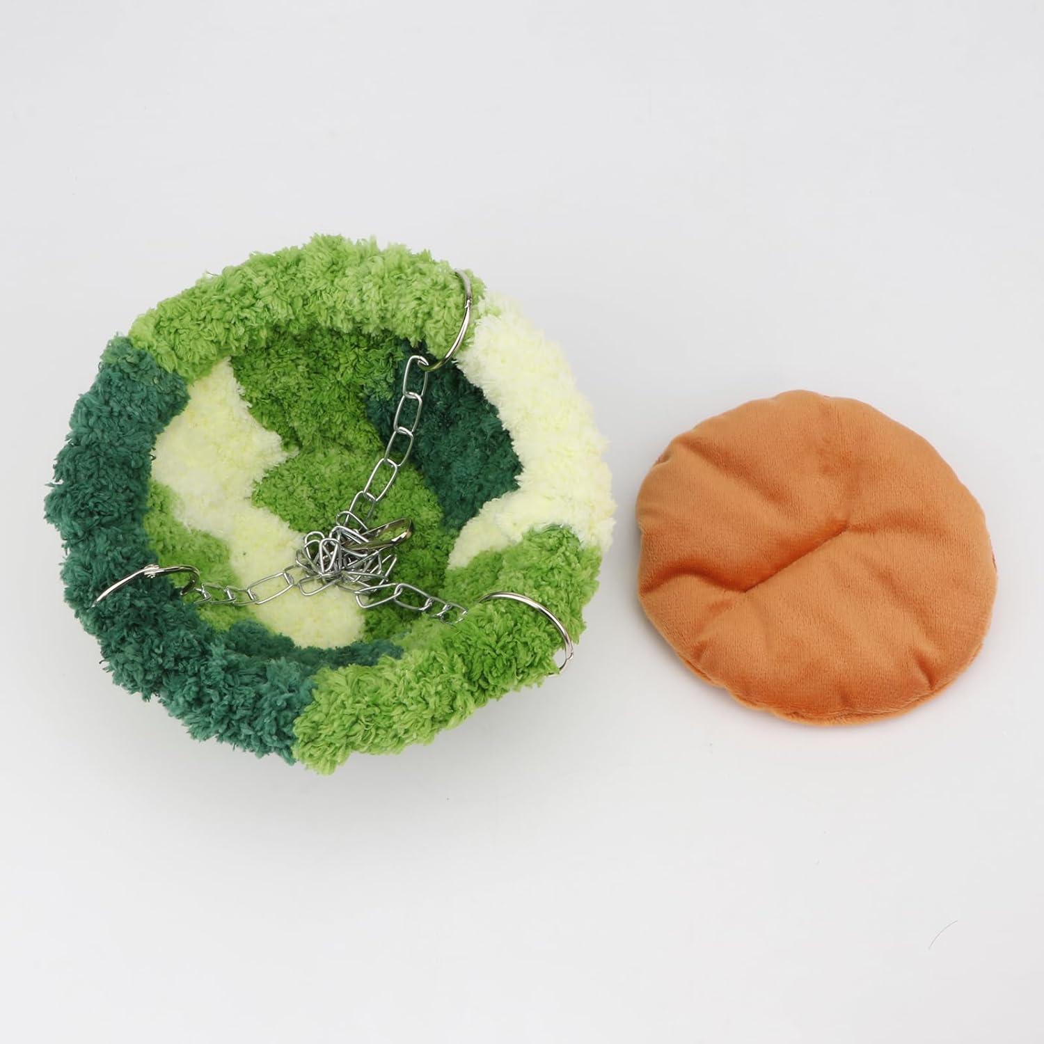 Cama Nido Colgante para Aves Wontee Verde 16 cm