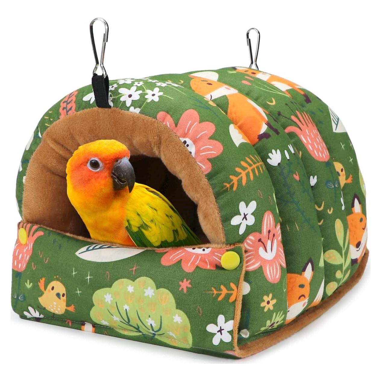 Hamaca para Pájaro Wontee Grande Verde Refugio Cálido