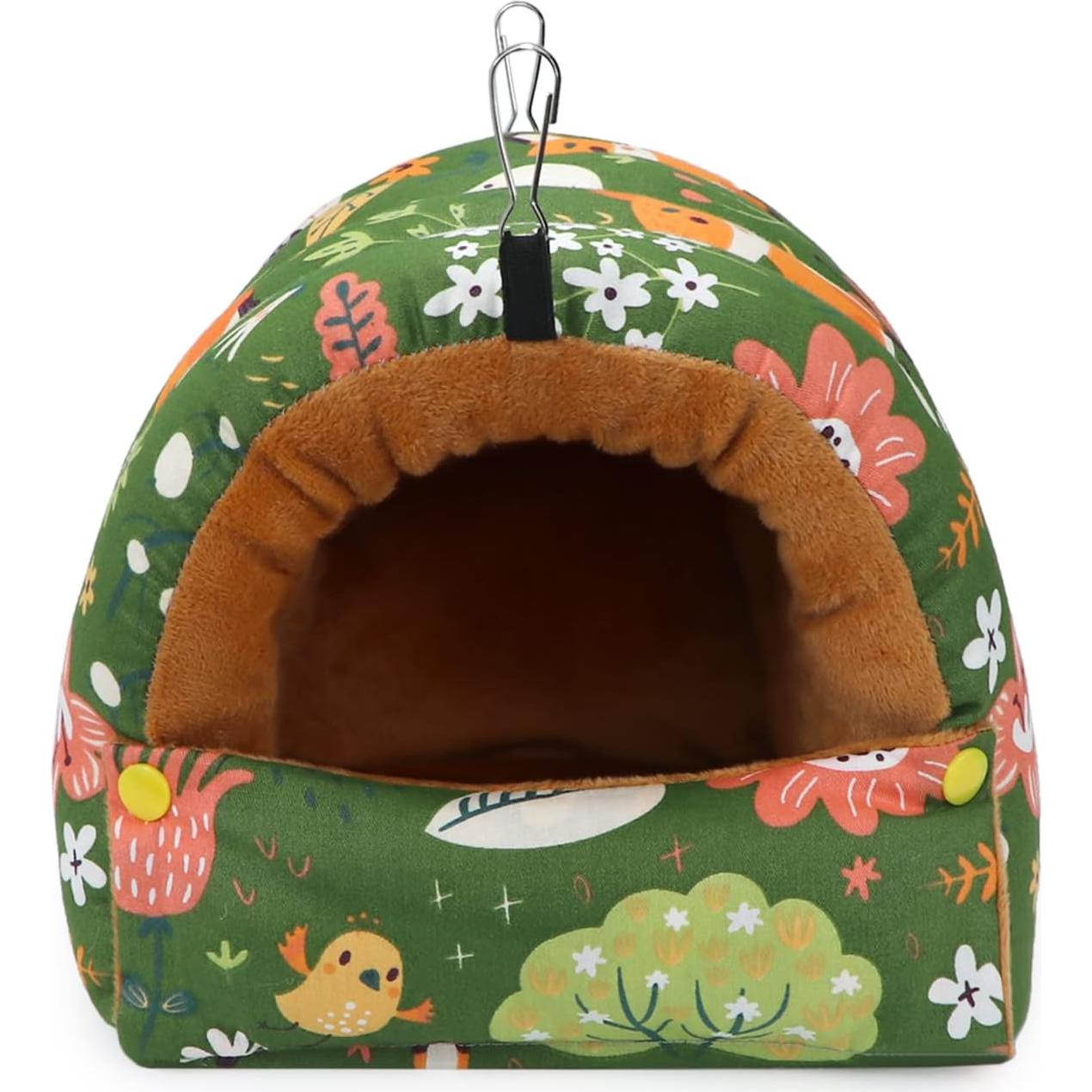 Hamaca para Pájaro Wontee Grande Verde Refugio Cálido