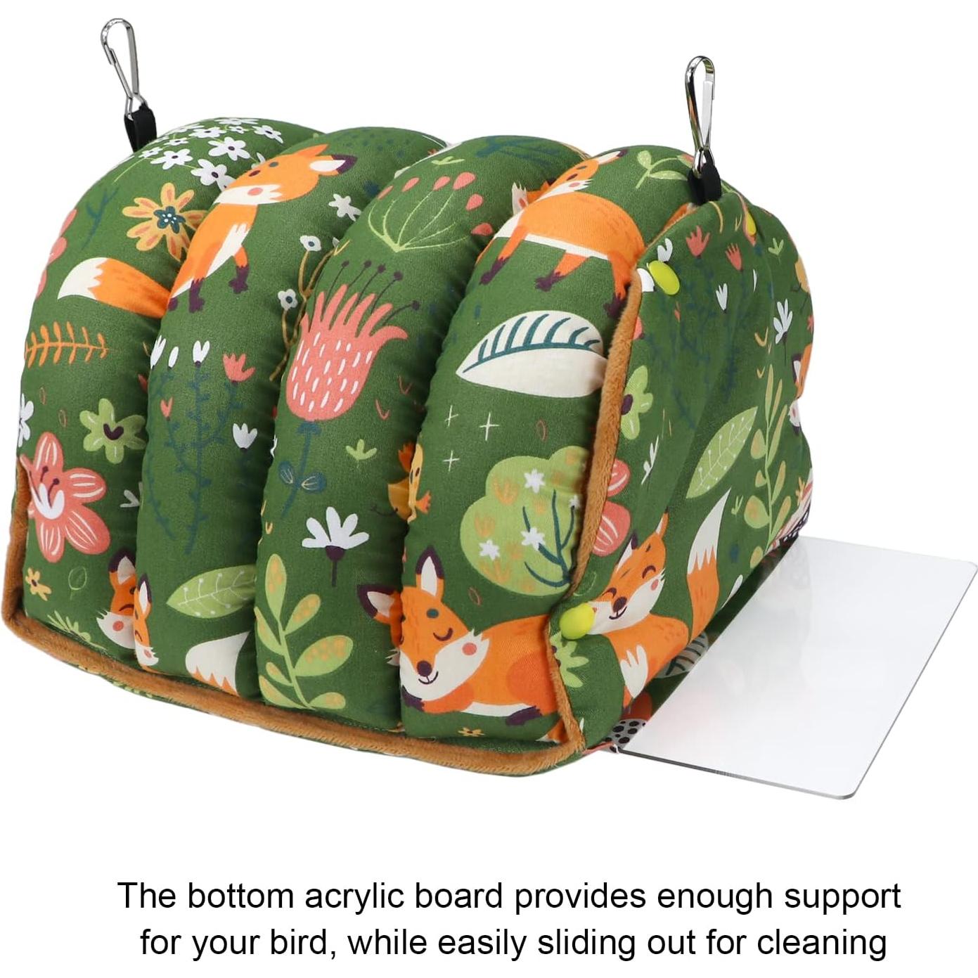 Hamaca para Pájaro Wontee Grande Verde Refugio Cálido