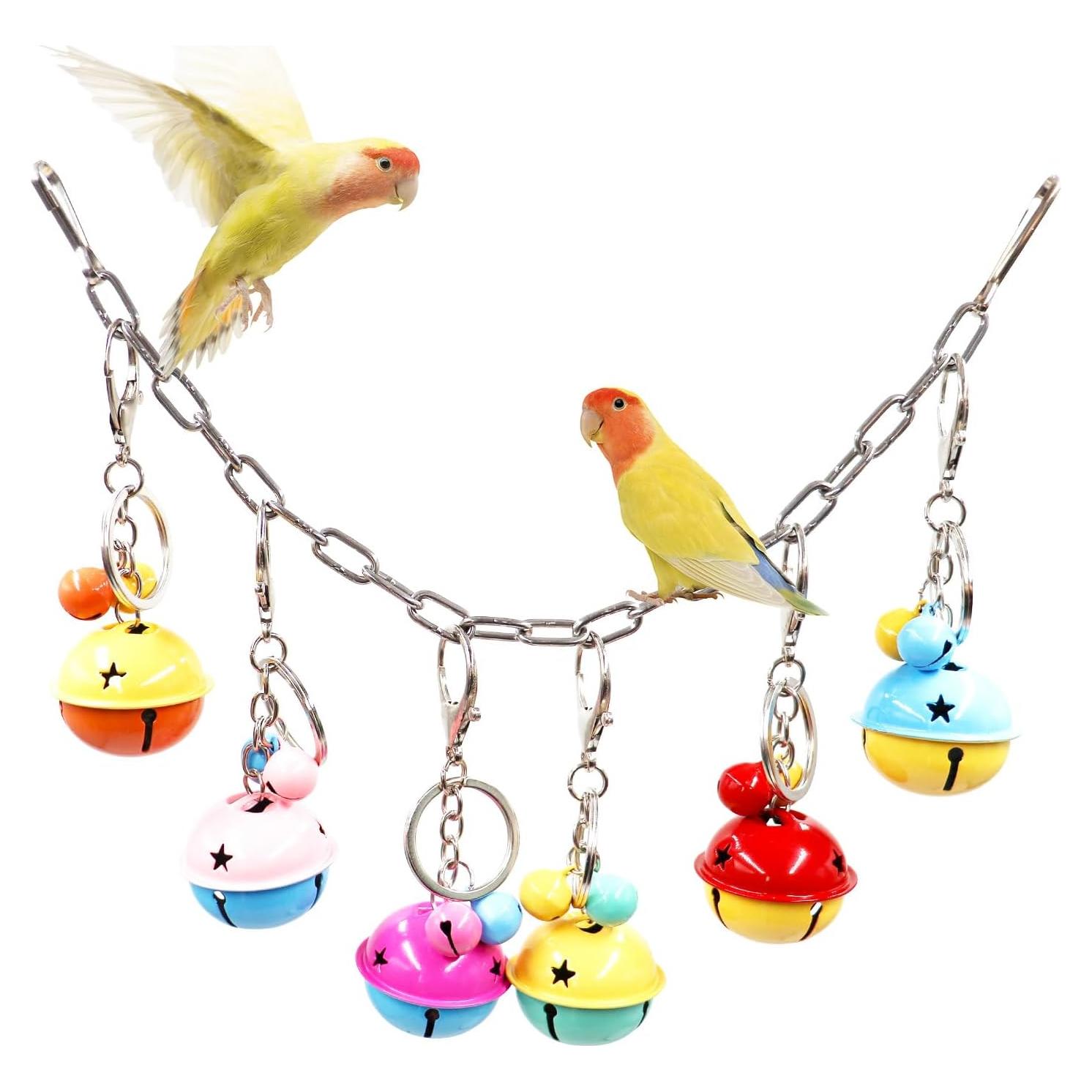 Juguete para Aves Oooct con Campanas de Metal Coloridas 40 cm