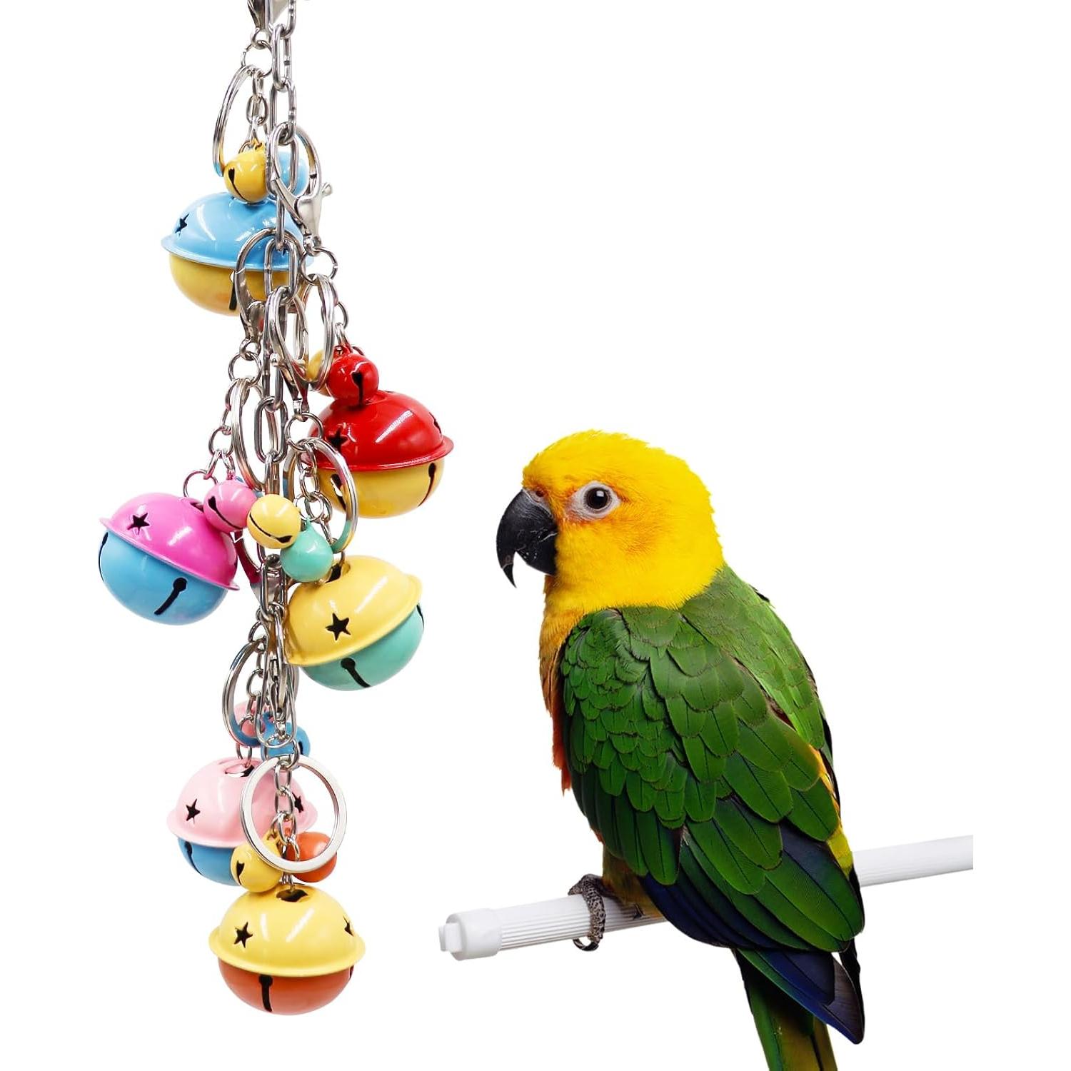 Juguete para Aves Oooct con Campanas de Metal Coloridas 40 cm