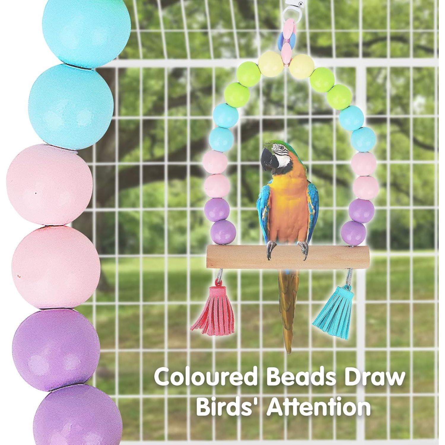 Juguetes para Periquitos 4 Pcs - Accesorios de Madera Limxfree