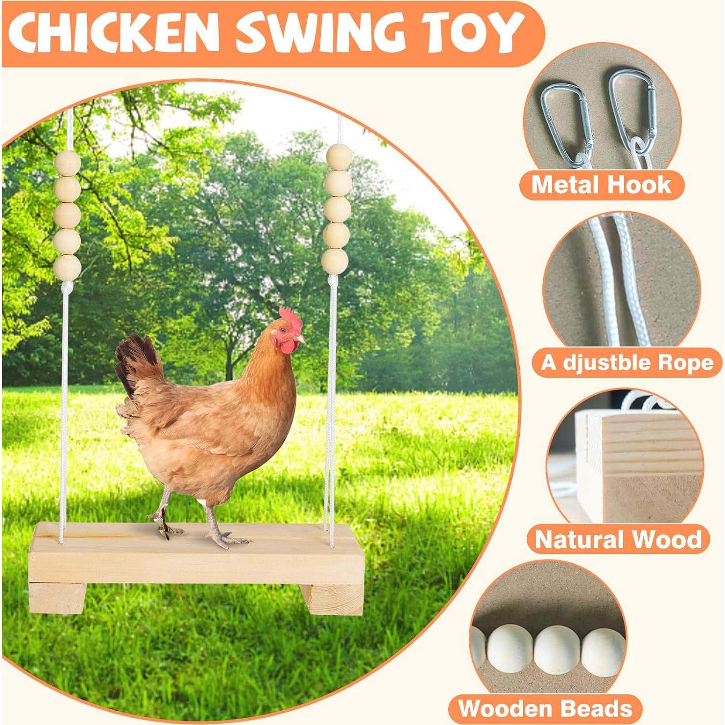Percha de Gallina Jorewood 40cm Madera Natural con Mono