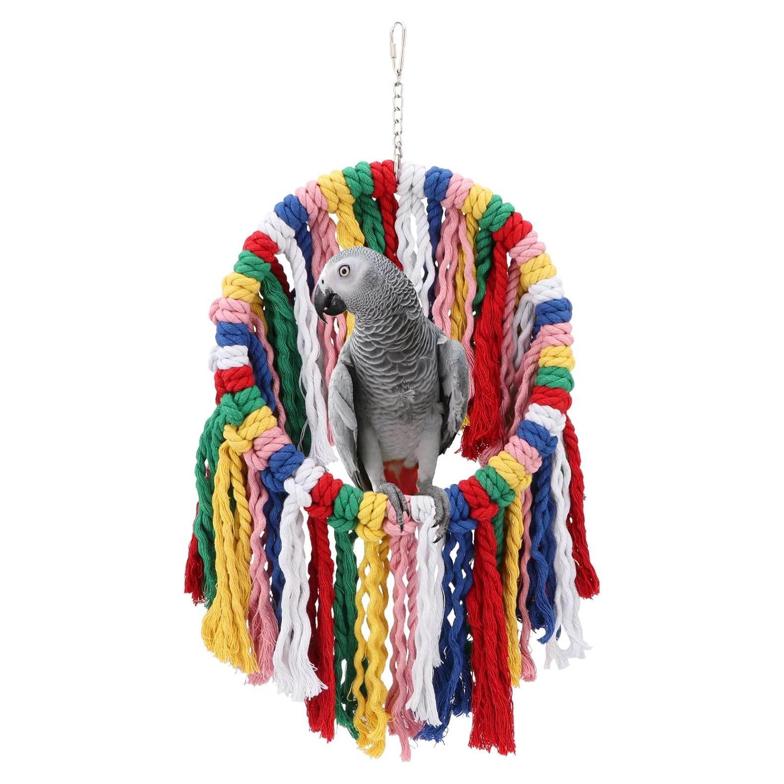 Juguete de Cuerda para Aves Wontee 24.9 cm Colorido Columpio