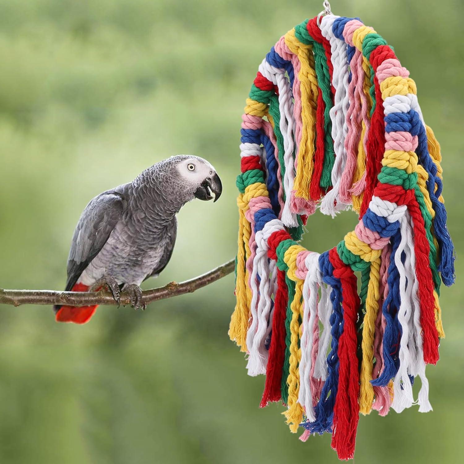 Juguete de Cuerda para Aves Wontee 24.9 cm Colorido Columpio