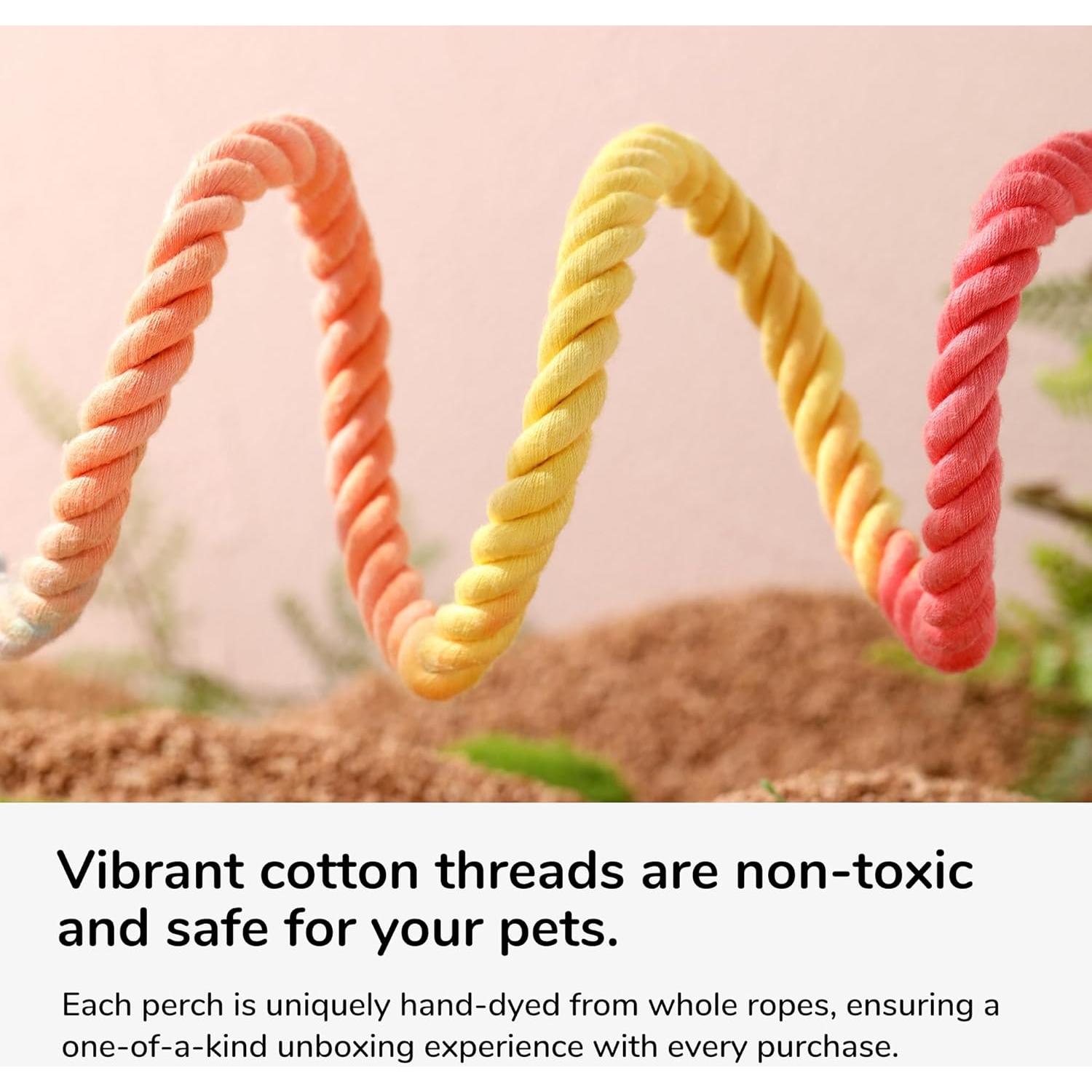 Percha de Cuerda Multicolor Tafit 100 cm para Aves