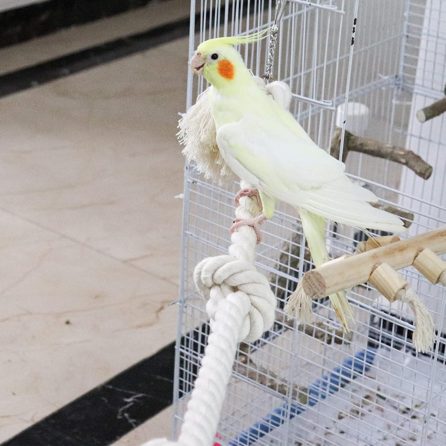 Juguete de Cuerda de Algodón para Aves Dnoifne 2m Grueso