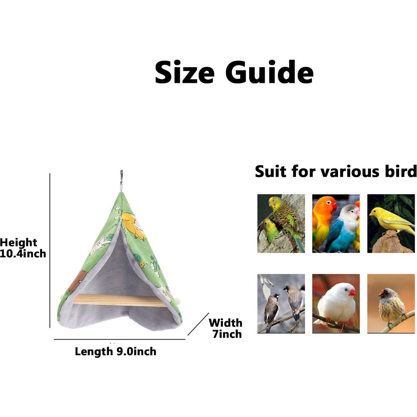 Manta de Cama para Aves FLAdorepet Nido de Loro Verde
