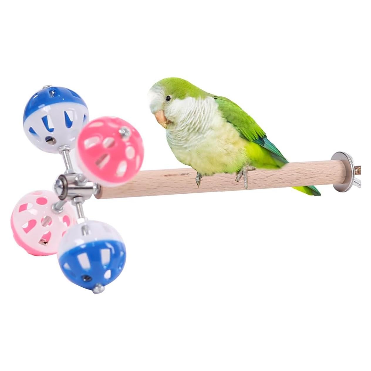 Juguete de Percha para Aves WEVONIGU con Bolas Rotativas