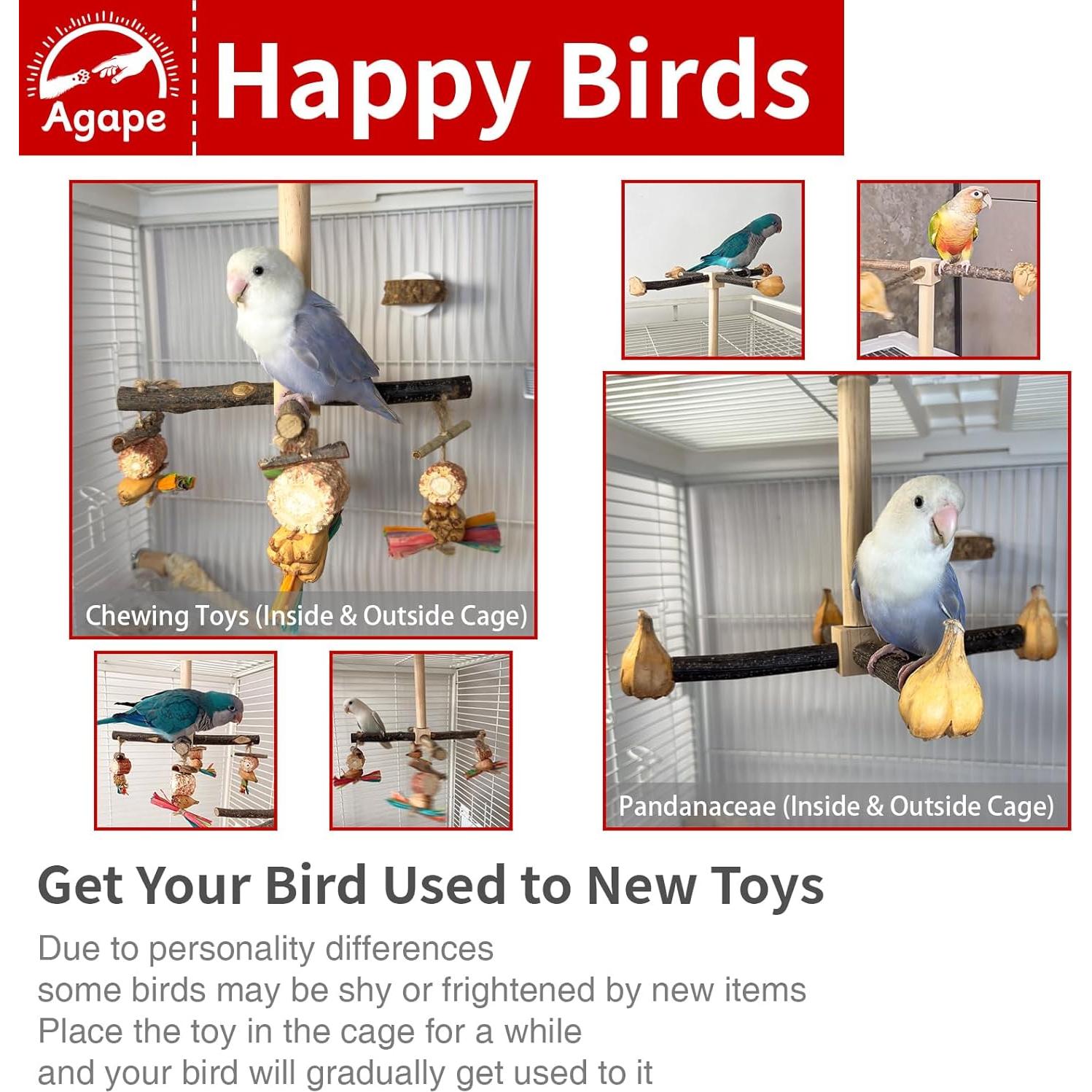 Juguete de Percha Rotativa Agape para Loros 28x28cm