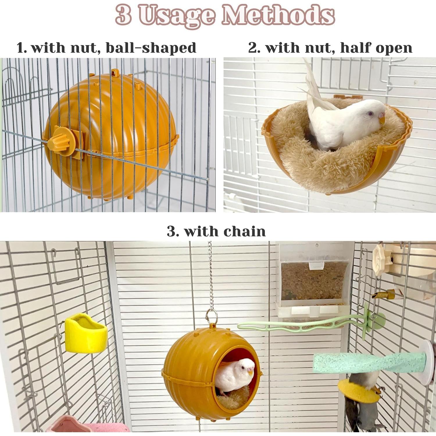 Nido de Pájaro Columpio Jevnd 14cm Cama Suave para Periquitos