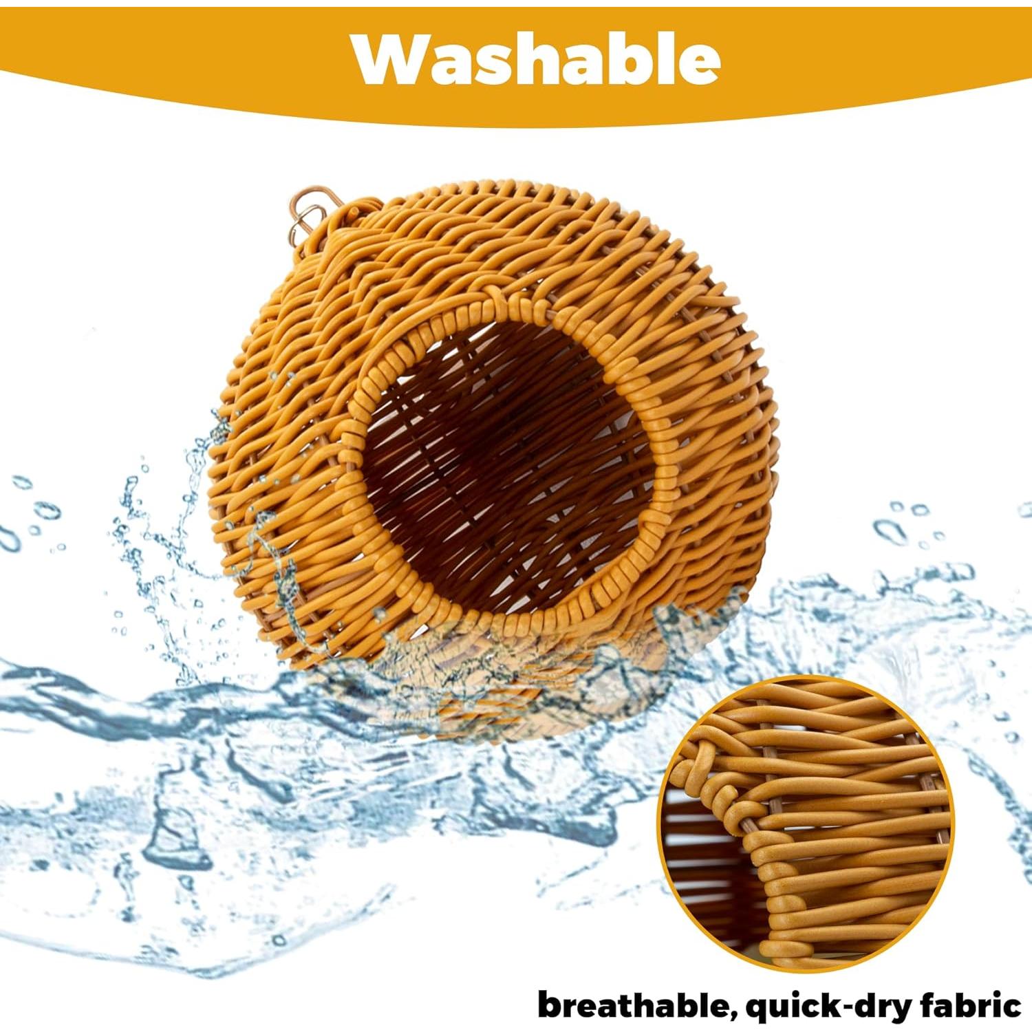 Nido colgante para aves Jevnd, acero inoxidable, marrón