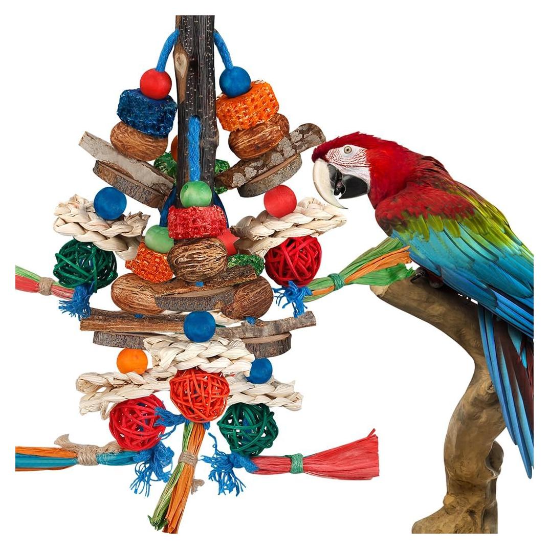 Juguete para Aves BBjinronjy - Diversión Natural para Loros