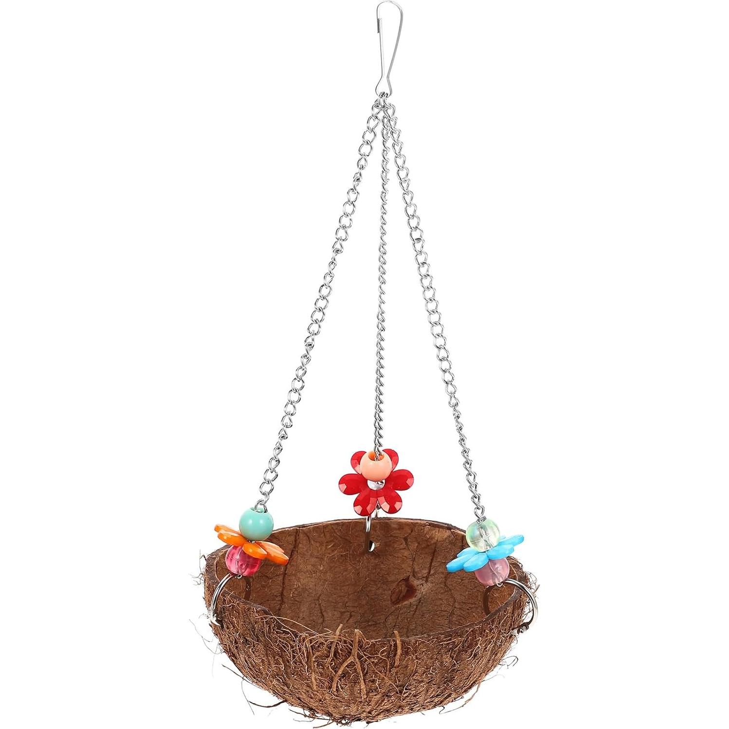 Nido de Pájaro Colgante Balacoo de Coco Natural 25.7cm