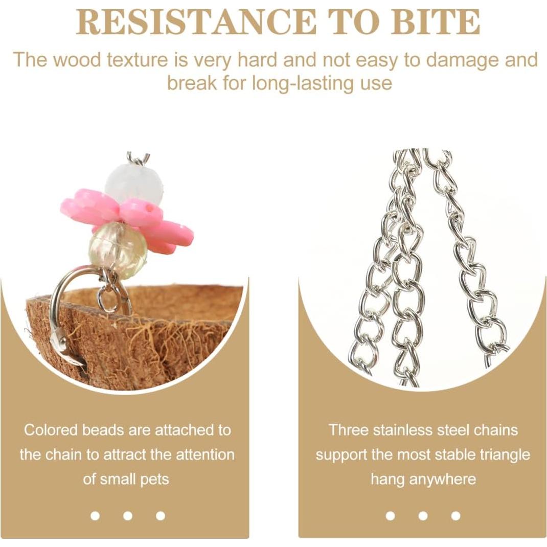 Nido de Pájaro Colgante Balacoo de Coco Natural 25.7cm