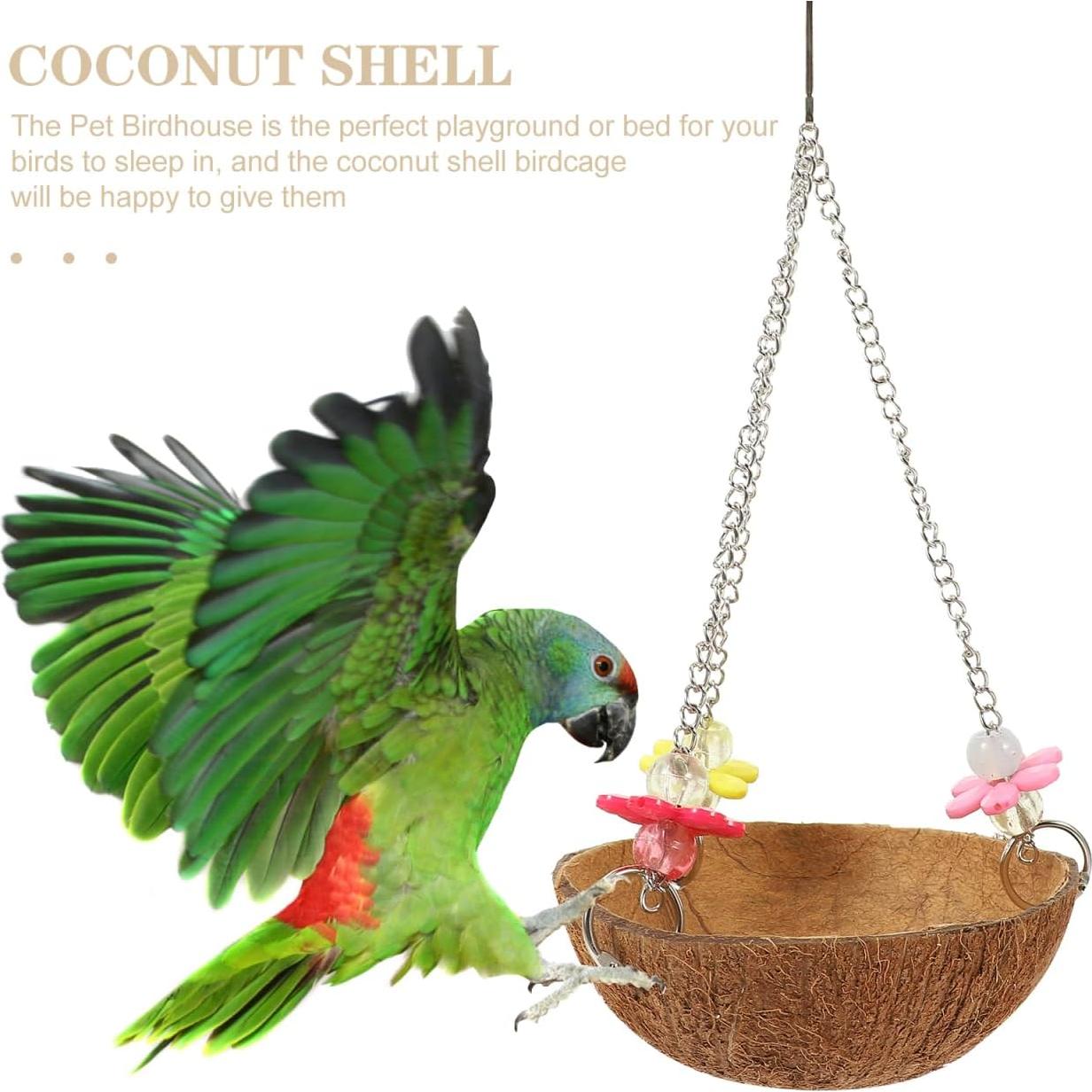 Nido de Pájaro Colgante Balacoo de Coco Natural 25.7cm