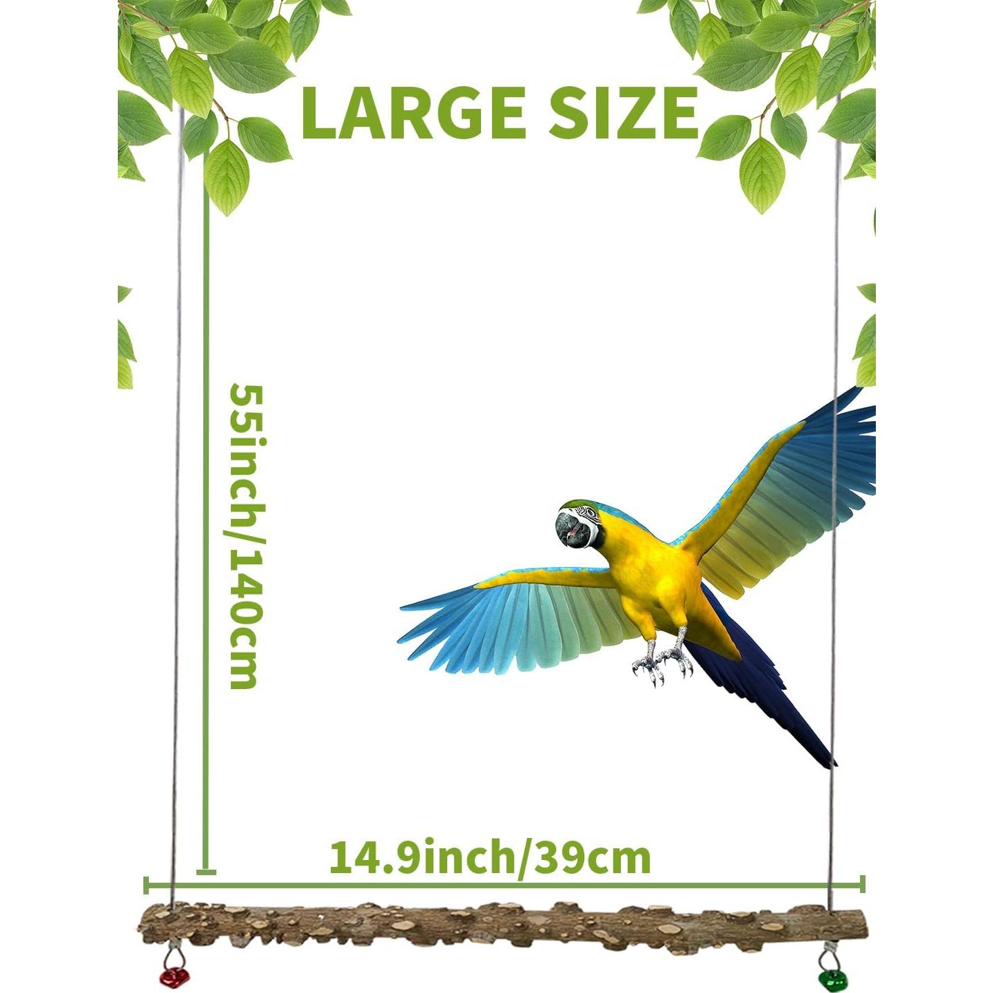 Columpio para Aves FlidRunest de Madera Natural 37.8x139.7 cm