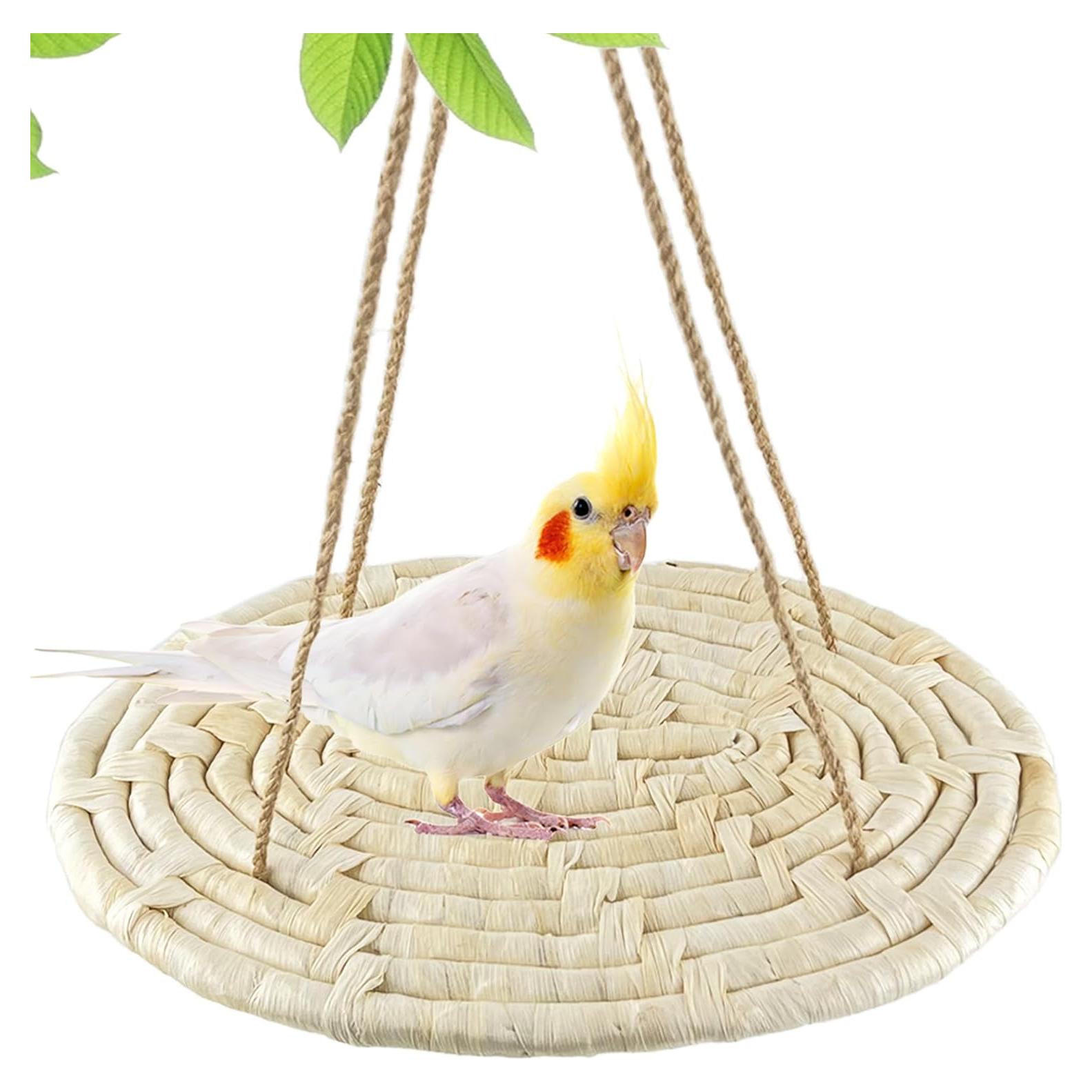 Hamaca para Pájaros FlidRunest 30x22cm Tejida de Maíz Natural